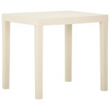 Cumpara ieftin Masă de grădină, alb, 79x65x72 cm, plastic