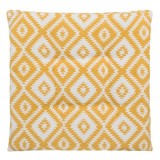 Perna pentru scaun cu imprimeu romb,galben,38x38 cm