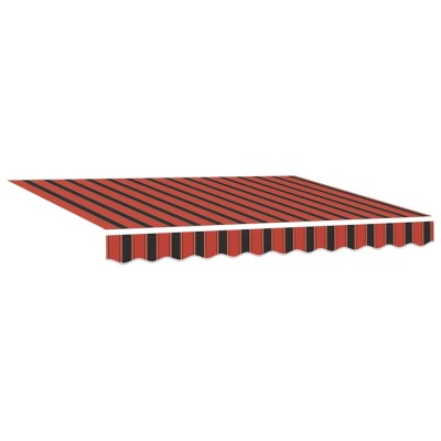 vidaXL Cortina Retractabilă portocaliu și maro 350 x 250 cm țesătură foto