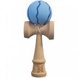 Kendama Originala, Big Cups V3, Rubber Grip, Rulment Metalic, 18 cm, Ata 55 cm, model Albastru