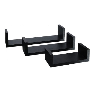 Set Rafturi din Lemn Wenge, 3 Piese &amp;ndash; Design Modern si Functional pentru Orice Camera foto