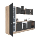 Mobilă bucătărie Yorki 270 Leziter Stejar Sonoma Antracit cuptor inferior frigider modular