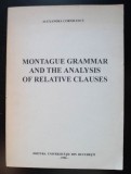 Alexandra Cornilescu - Montague Grammar and The Analysis of Relative Clauses