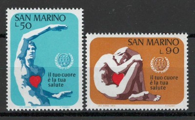 San Marino 1972 Mi 1013/14 MNH - Luna Mondiala a Inimii foto