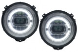 Faruri Full LED pentru Mercedes G-Class W463 2005-2017, Crom, Design Facelift 2018