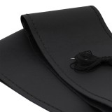 Husa Volan Auto Piele Naturala cu Snur Mega Drive, 37-38cm, Negru
