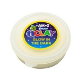Cumpara ieftin Plastilina creativa cu efect luminos, modelaj usor si uscare naturala la aer, 18 g, alb fosforescent