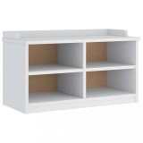 Banca pentru hol &bdquo;SANDNES&rdquo; alba 87x40x50 cm, lemn masiv de pin