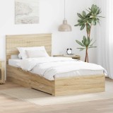 Cumpara ieftin Cadru de pat Stejar Sonoma 100 x 200 cm Lemn prelucrat