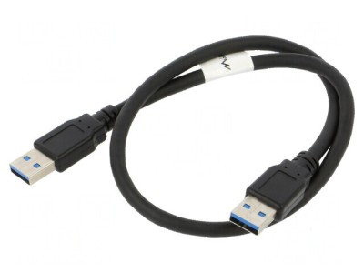 Cablu USB 3.0 A-A nichelat 0,5m PVC foto