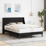 vidaXL Cadru de pat cu headboard Negru 140 x 190 cm Catifea 42027428