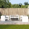 VidaXL Set mobilier relaxare grădină, 2 piese, alb, lemn masiv de pin 3216896