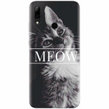 Husa silicon pentru Huawei P Smart 2019, Meow Cute Cat