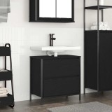 Dulap pentru baie cu sertare Stejar negru 60x34,5x60 cm