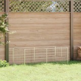 vidaXL Padoc pentru c&acirc;ini, argintiu, 200x100x70 cm, oțel 150793