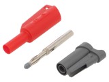 Conector banană 4mm roşu 36A 1kVAC ELECTRO-PJP