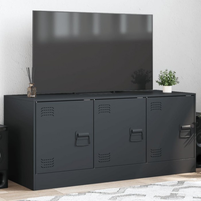 vidaXL Comodă TV, antracit, 99x39x44 cm, oțel 841645