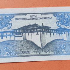 1 Ngultrum - Bancnota veche Bhutan - piesa SUPERBA - UNC