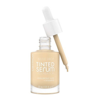 Fond de ten, Catrice, Nude Drop Tinted Serum, Acid Hialuronic si Vitamina E, 010N, 30 ml foto