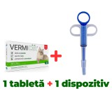 Deparazitare interna pisici, Vermicat, 1 comprimat + Dispozitiv administrat capsule