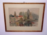 Elena Vavilyna (1901-1971) &quot;Parc&quot;, tablou autentic din licitatie publica (cu catalog)