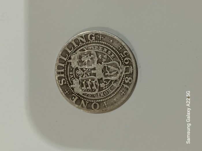 moneda one shilling 1895 argint Marea Britanie