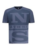 North Sails Tricou barbati, cu imprimeu cu logo, Regular fit, Bleumarin, S