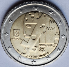 2 euro 2012 Portugalia, Guimar&amp;atilde;es, km#813, unc foto