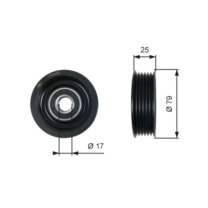 GATES T36420 DriveAlign&reg; Rola ghidare/conducere, curea transmisie