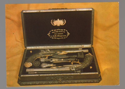 CPIB 23853 CARTE POSTALA - TRUSA DE PISTOALE DARUITA DOMNITORULUI AL.I. CUZA DE CATRE IMPARATUL FRANTEI NAPOLEON AL III-LEA, NECIRCULATA foto