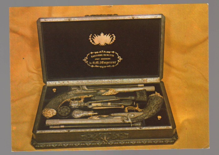 CPIB 23853 CARTE POSTALA - TRUSA DE PISTOALE DARUITA DOMNITORULUI AL.I. CUZA DE CATRE IMPARATUL FRANTEI NAPOLEON AL III-LEA, NECIRCULATA