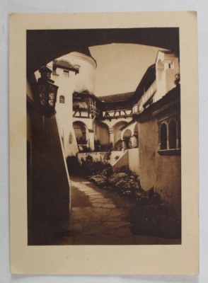 CURTEA CASTELULUI BRAN , CARTE POSTALA , INTERBELICA foto