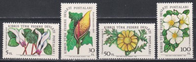 Ciprul Turc 1982 - Flori, MNH foto