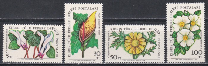 Ciprul Turc 1982 - Flori, MNH
