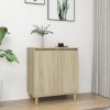 VidaXL Servantă picioare din lemn masiv stejar sonoma 60x35x70 cm lemn 806070