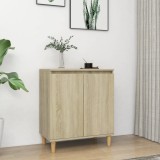 Servantă picioare din lemn masiv stejar sonoma 60x35x70 cm lemn