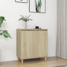 vidaXL Servantă picioare din lemn masiv stejar sonoma 60x35x70 cm lemn