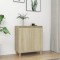 vidaXL Servantă picioare din lemn masiv stejar sonoma 60x35x70 cm lemn 806070