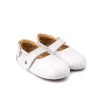 Balerini Fetite Bibi Afeto V Albi Lacuiti, Piele, Marimea 21 EU, Bareta Velcro