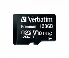 MEMORIE SD CARD VERBATIM 128GB CLASA 10 ADAPTOR INCLUS &quot;44085&quot; (TIMBRU VERDE 0.03 LEI)