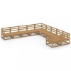 Set mobilier de gradina, 10 piese, lemn masiv de pin