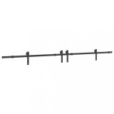 Cumpara ieftin Set feronerie pentru usi glisante, negru, 305 cm, otel