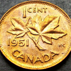 Moneda istorica 1 CENT - CANADA, anul 1951 * cod 298 = A.UNC LUCIU + PATINA