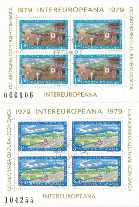 Romania, LP 978a/1979, Colaborarea Cult.-Ec. Intereuropeana, blocuri de 4 oblit.
