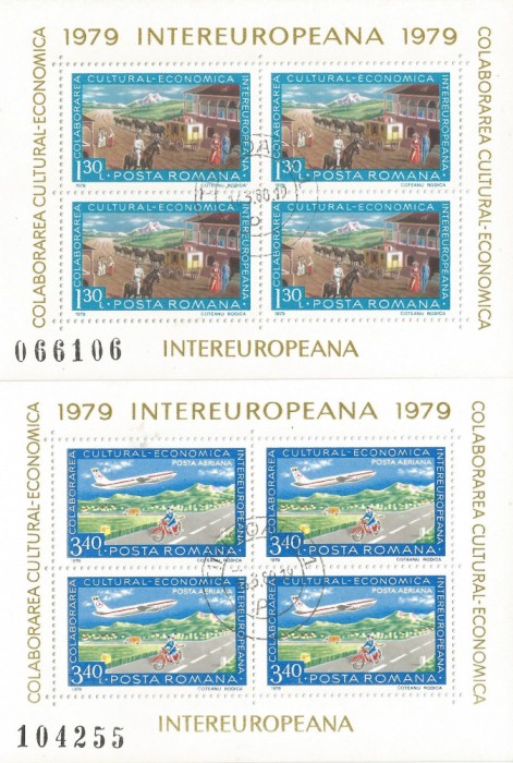 Romania, LP 978a/1979, Colaborarea Cult.-Ec. Intereuropeana, blocuri de 4 oblit.