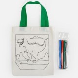 Set de Colorat Geanta Textila cu Dinozaur si Markere, CMCLASS