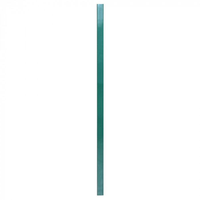 vidaXL St&acirc;lpi de gard, 10 buc., verde, 130 cm, oțel galvanizat