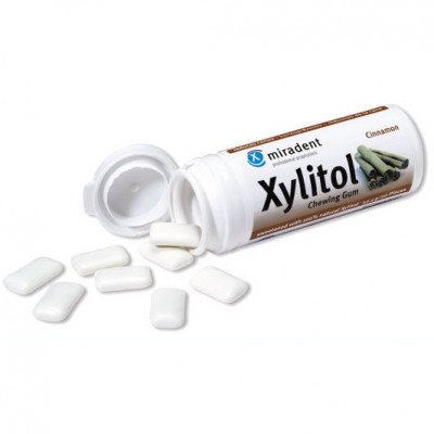 Guma Miradent Xylitol, Scortisoara, 30 pastile, 30g, de la 3 ani foto