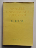 Analele Universitatii Bucuresti - Filozofie. Nr. 1 din 1973 (Filosofie)
