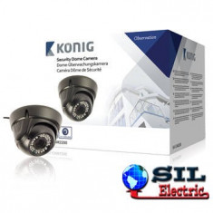 Camera de securitate tip Dome cu lentile varifocale, negru, Konig foto